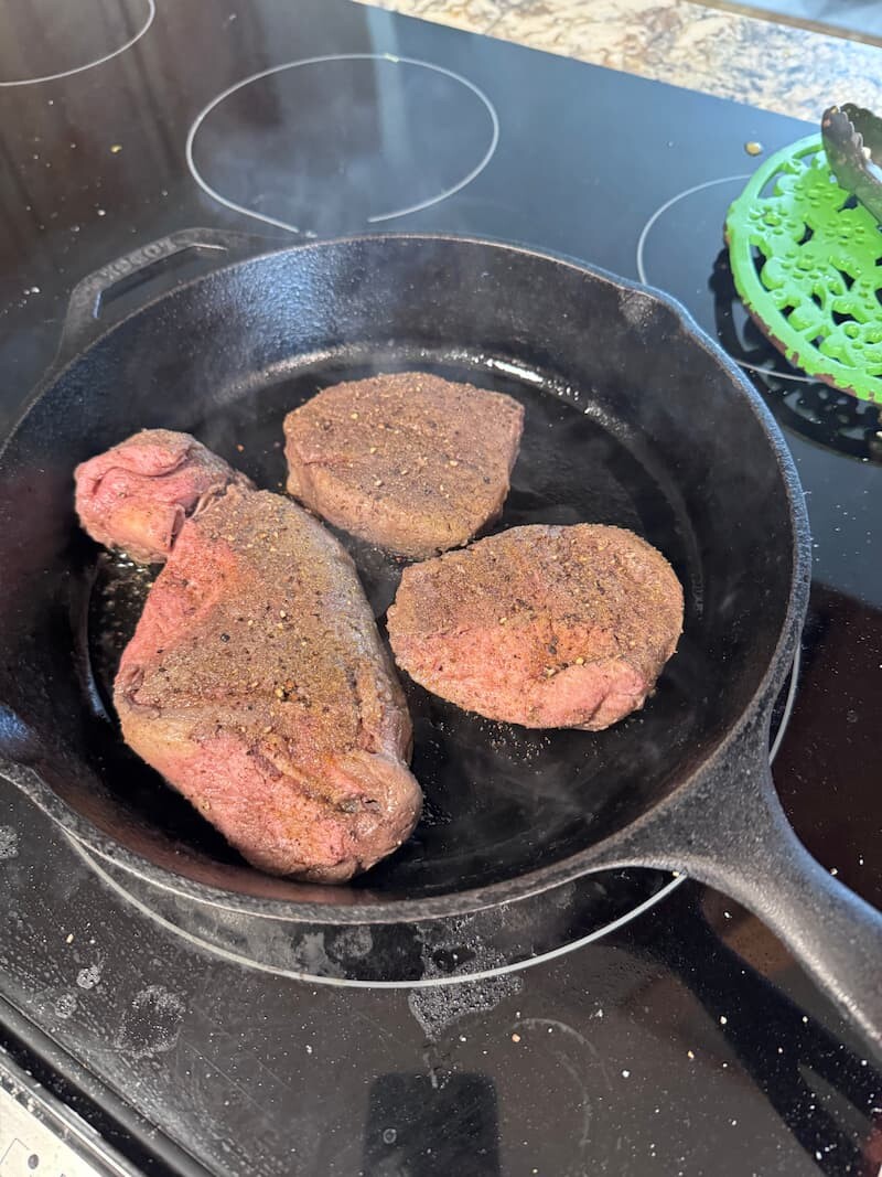 Reverse Seared Steak Sous Vide and Cast Iron Method