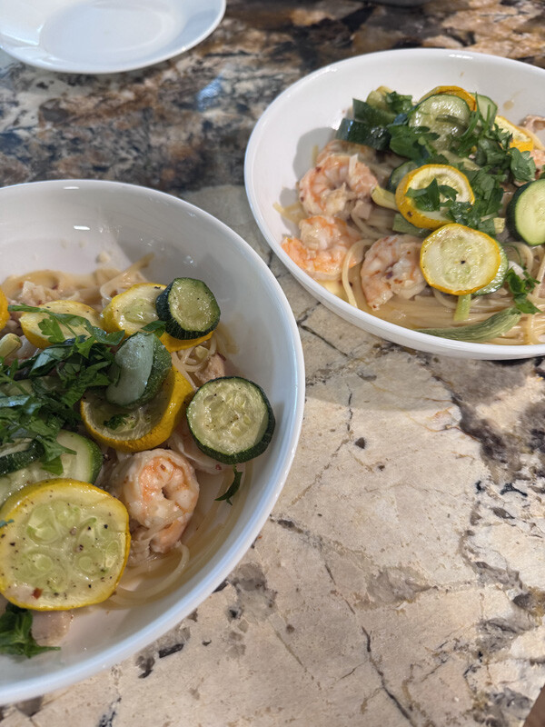 Seafood Linguine Primavera